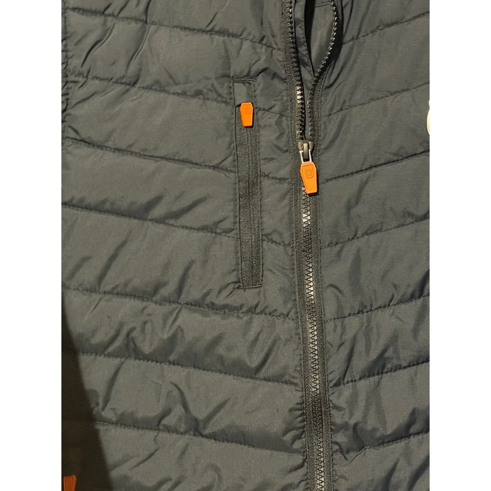 Husqvarna Xplorer Uplegga Mens Convertible Puffer Jacket Vulcan Navy Blue S NEW